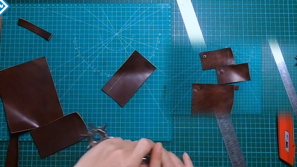 memasang snap button untuk dompet stnk handmade