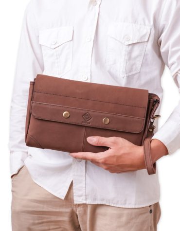 Jayuwan Cbc Clutch Bag Crazy Horse - Tas Tangan Pria Kulit Asli
