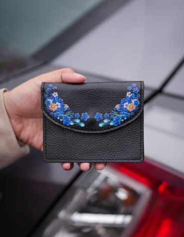 Jayuwan Ayana Wallet - Dompet Wanita Minimalis | Motif Bunga Eksklusif 100% Genuine Leather DMH