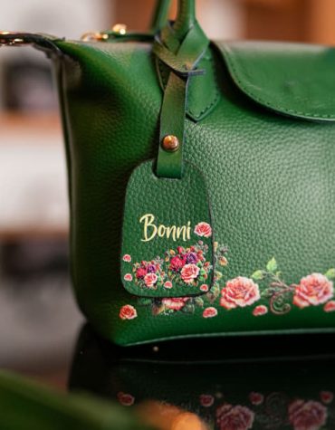 Name Tag - Aksesoris Tas Wanita Kulit Asli Custom Desain Motif & Nama Suka Suka