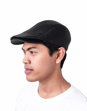 Jayuwan Corvo – Topi Kulit Asli Klasik Premium Pria Keren & Elegan JTC