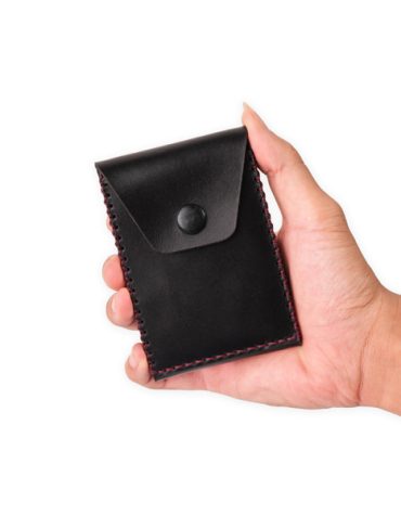 Jayuwan Mini Full Grain Wallet – Dompet Kulit Asli Handmade Cross Stitch Pria Kartu JCS