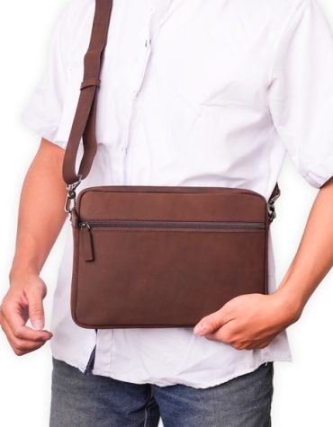 Jayuwan Corva - Sling Bag Pria Kulit Asli Premium Genuine Leather TSB